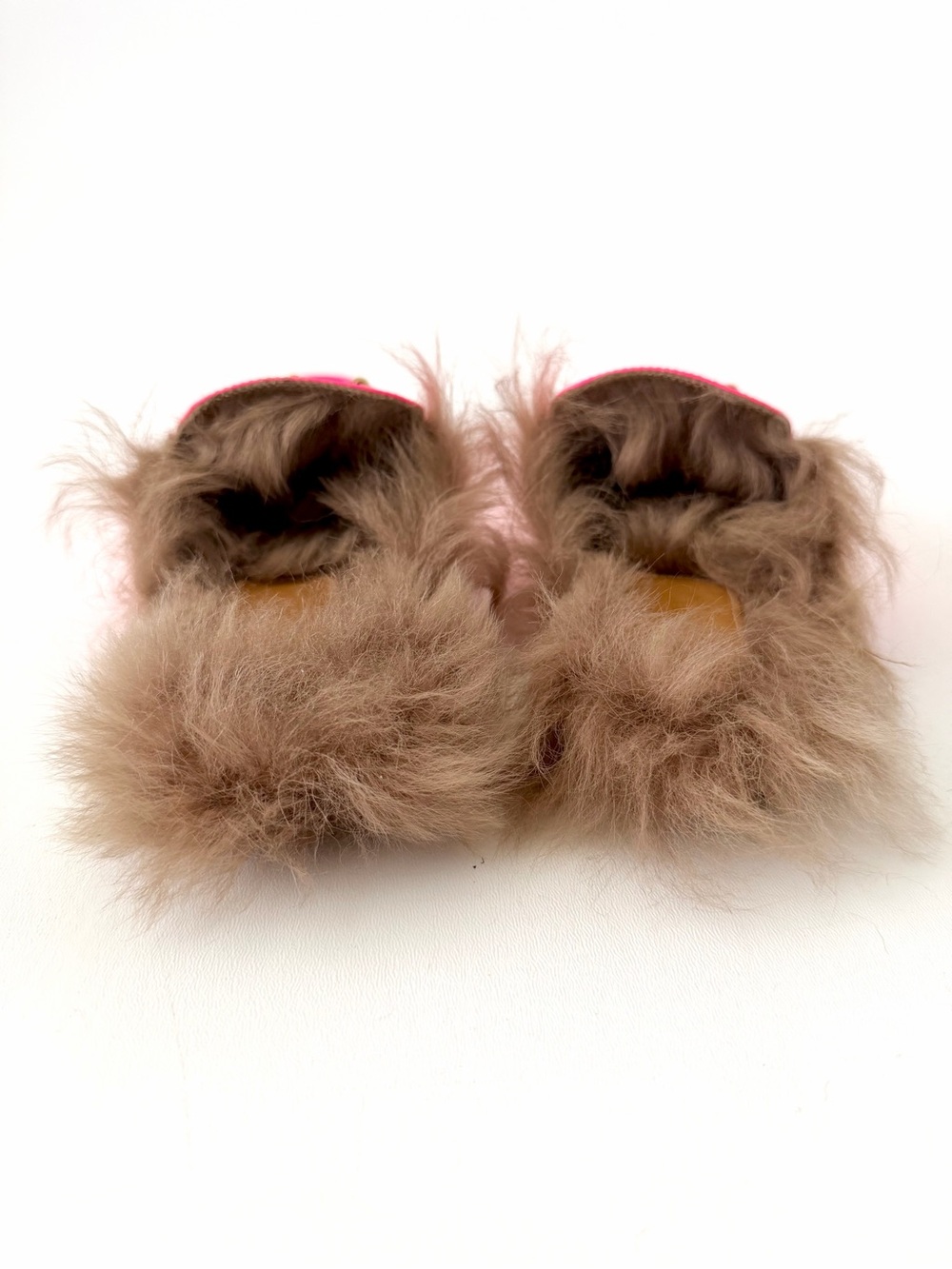GUCCI | Princetown Fuchsia Hot Pink Horsebit Fur Mule Loafers Slippers EU 39 - Picture 10 of 13
